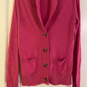 Pink button up sweater